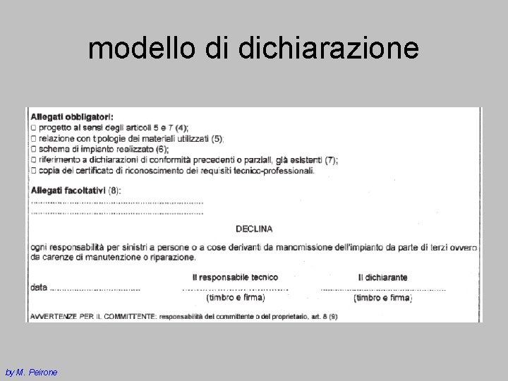 modello di dichiarazione by M. Peirone 