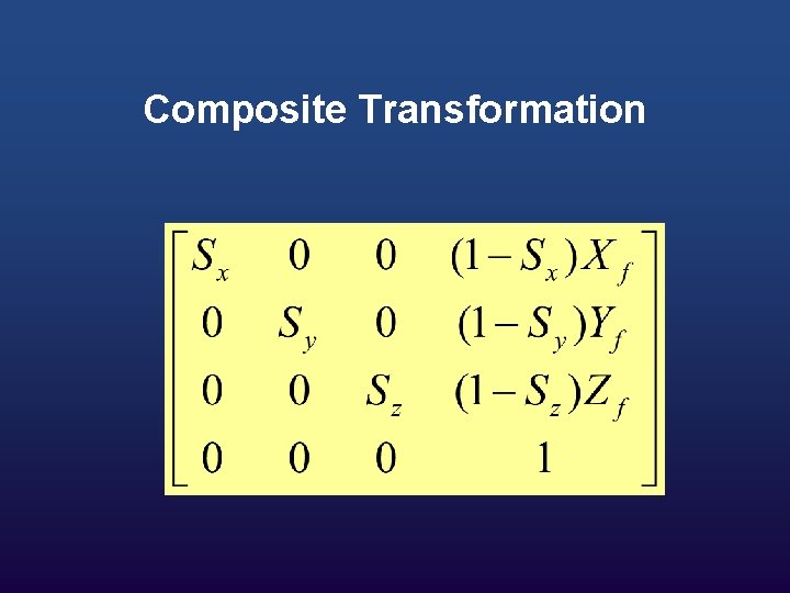 Composite Transformation 