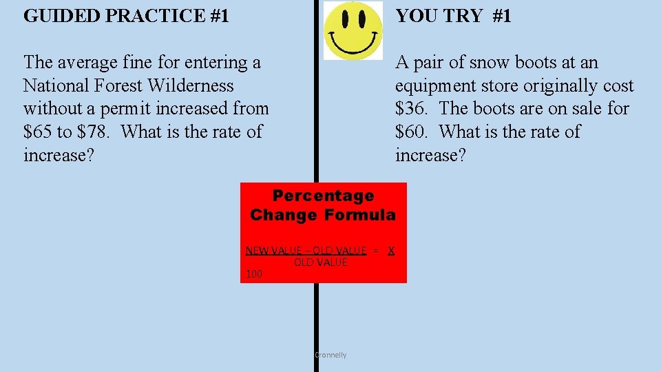 GUIDED PRACTICE #1 YOU TRY #1 The average fine for entering a National Forest