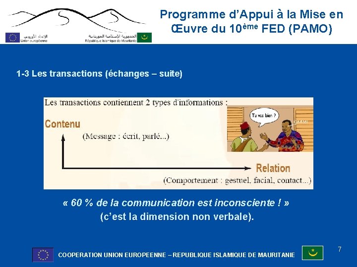 Programme d’Appui à la Mise en Œuvre du 10ème FED (PAMO) 1 -3 Les