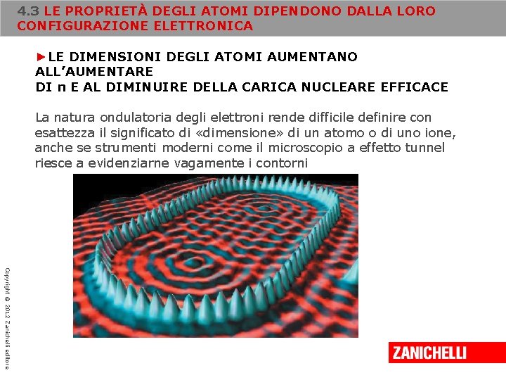 4. 3 LE PROPRIETÀ DEGLI ATOMI DIPENDONO DALLA LORO CONFIGURAZIONE ELETTRONICA ►LE DIMENSIONI DEGLI 4. 3 LE PROPRIETÀ DEGLI ATOMI DIPENDONO DALLA LORO CONFIGURAZIONE ELETTRONICA ►LE DIMENSIONI DEGLI