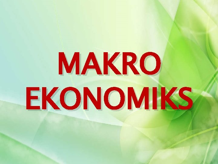 MAKRO EKONOMIKS 