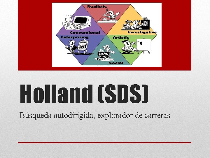 Holland (SDS) Búsqueda autodirigida, explorador de carreras 