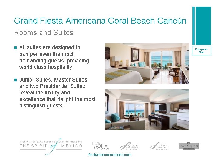 Grand Fiesta Americana Coral Beach Cancún Rooms and Suites n All suites are designed Grand Fiesta Americana Coral Beach Cancún Rooms and Suites n All suites are designed