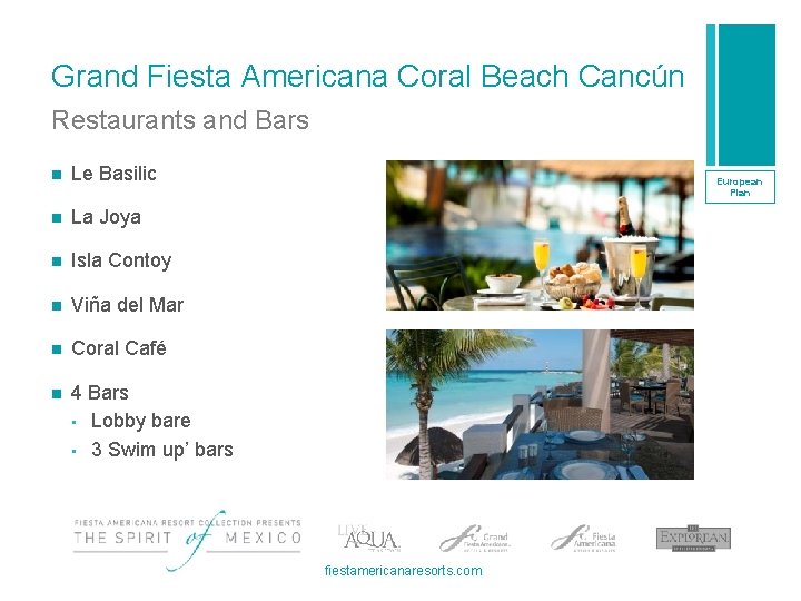 Grand Fiesta Americana Coral Beach Cancún Restaurants and Bars n Le Basilic n La