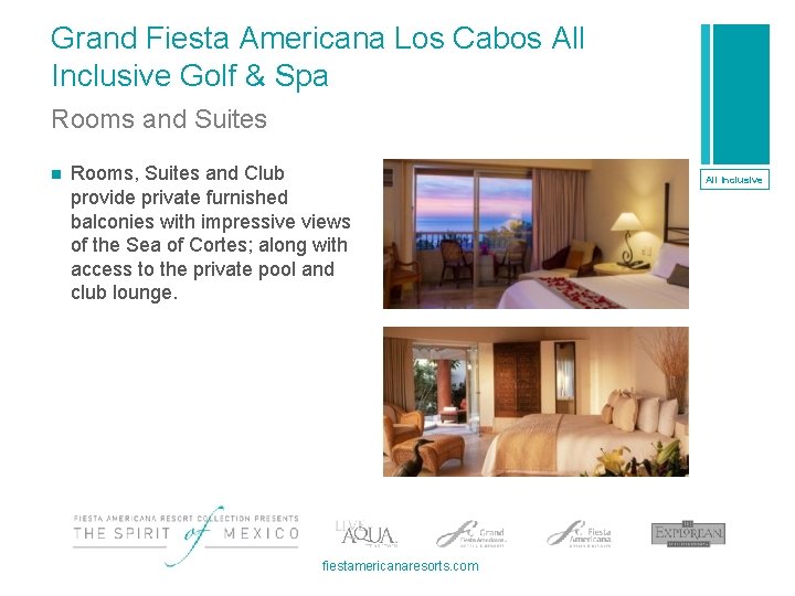 Grand Fiesta Americana Los Cabos All Inclusive Golf & Spa Rooms and Suites n