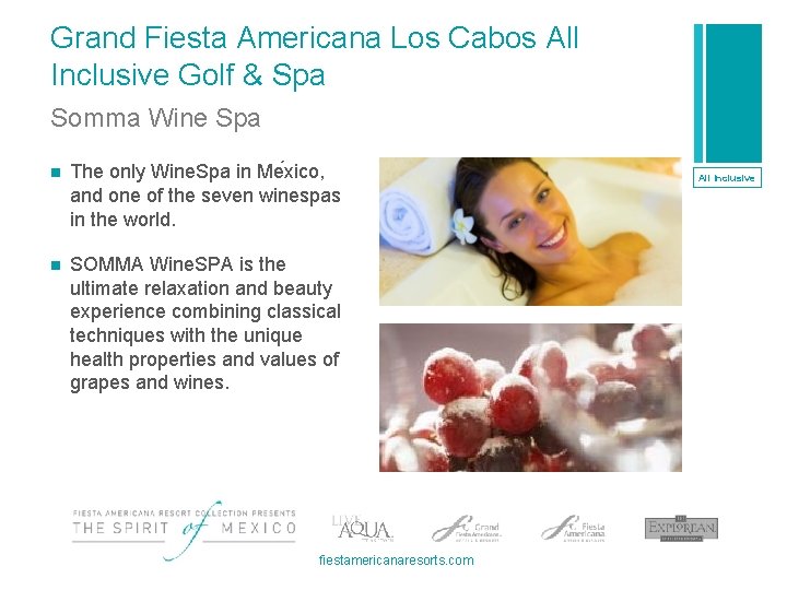 Grand Fiesta Americana Los Cabos All Inclusive Golf & Spa Somma Wine Spa n Grand Fiesta Americana Los Cabos All Inclusive Golf & Spa Somma Wine Spa n