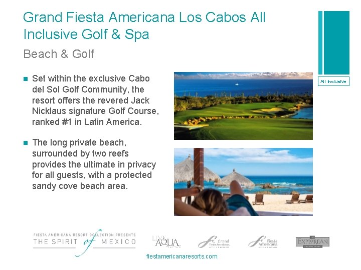 Grand Fiesta Americana Los Cabos All Inclusive Golf & Spa Beach & Golf n