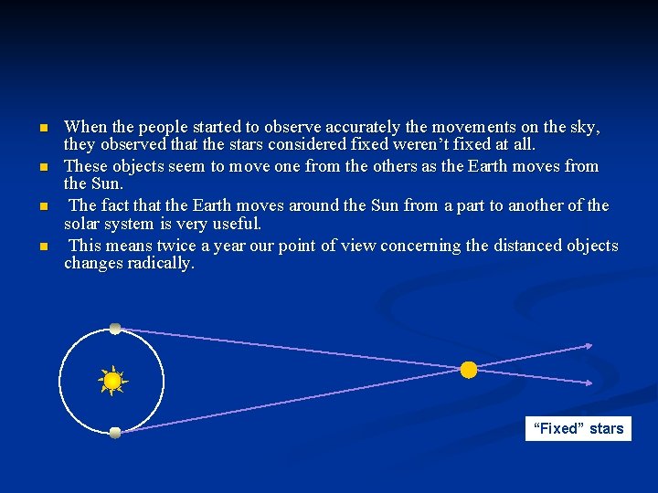 n n When the people started to observe accurately the movements on the sky,