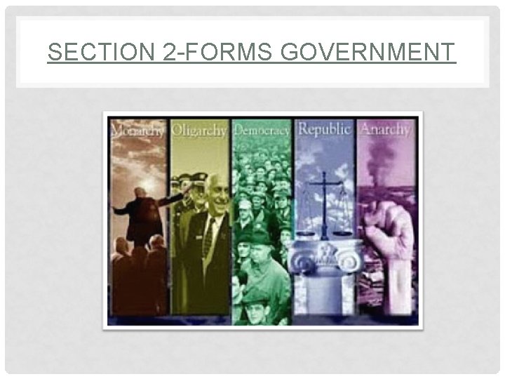 SECTION 2 -FORMS GOVERNMENT 