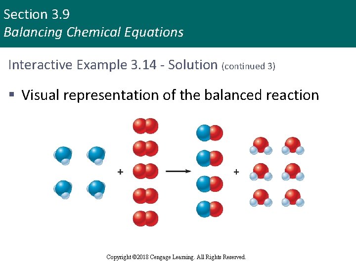 Section 3. 9 Balancing Chemical Equations Interactive Example 3. 14 - Solution (continued 3)