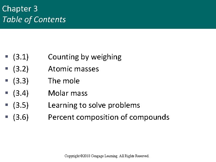 Chapter 3 Table of Contents § § § (3. 1) (3. 2) (3. 3)