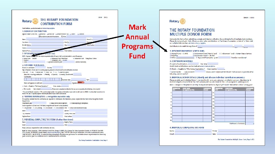 Mark Annual Programs Fund 