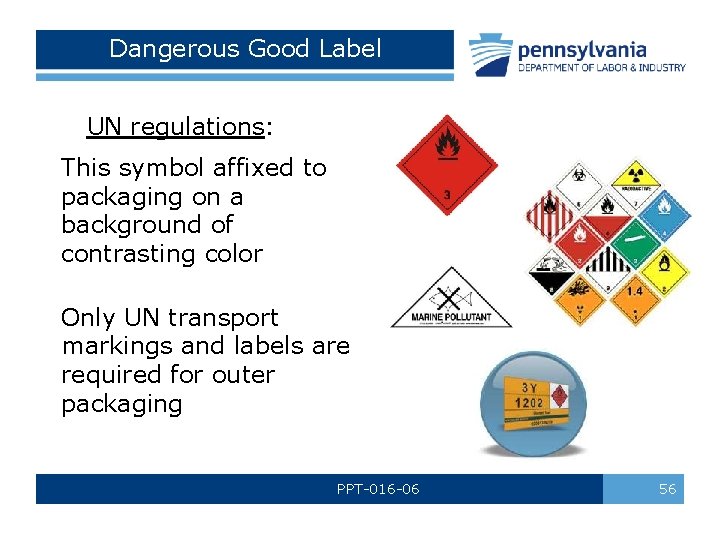 Dangerous Good Label UN regulations: This symbol affixed to packaging on a background of Dangerous Good Label UN regulations: This symbol affixed to packaging on a background of