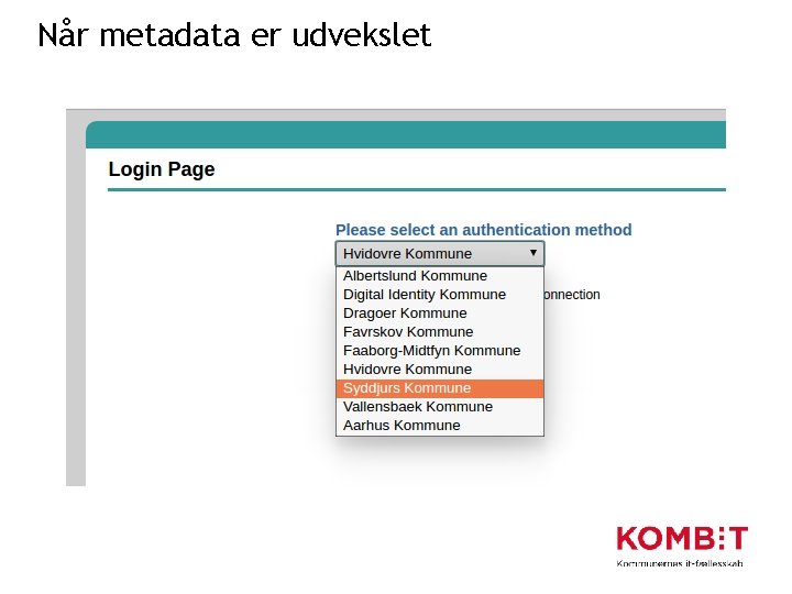 Når metadata er udvekslet 