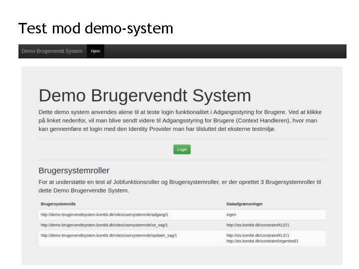 Test mod demo-system 