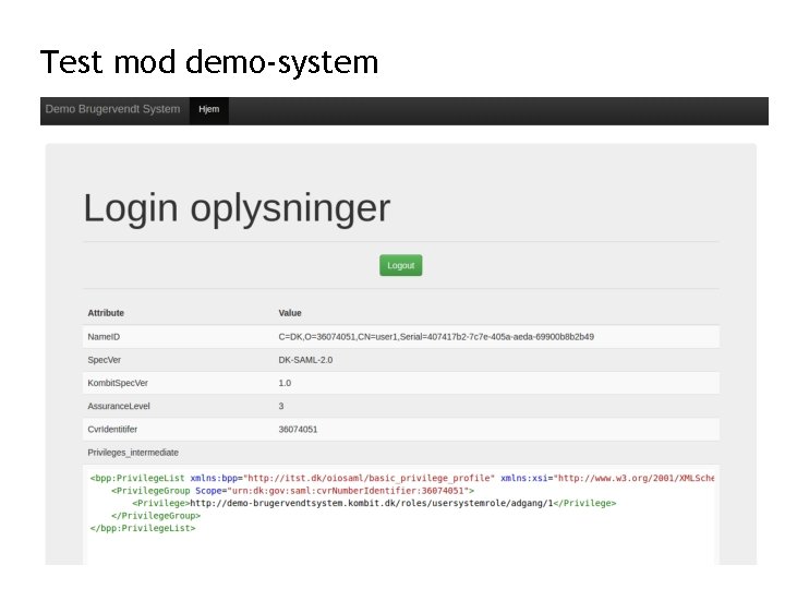 Test mod demo-system 