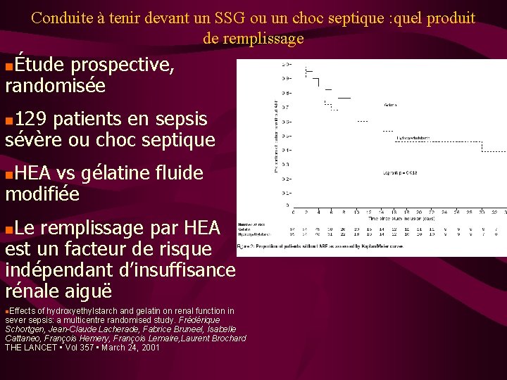 Conduite à tenir devant un SSG ou un choc septique : quel produit de