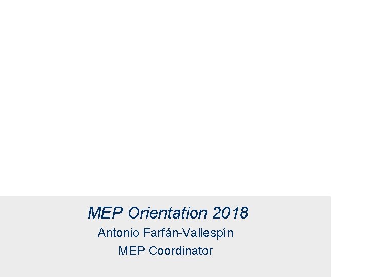 Eight tips for a successful MEP (you won‘t believe the 8 th one) MEP Eight tips for a successful MEP (you won‘t believe the 8 th one) MEP