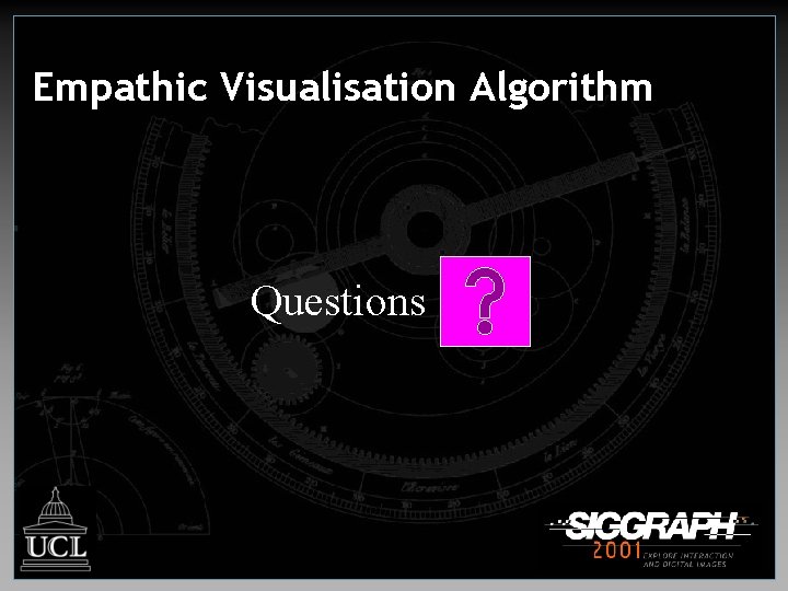Empathic Visualisation Algorithm Questions 