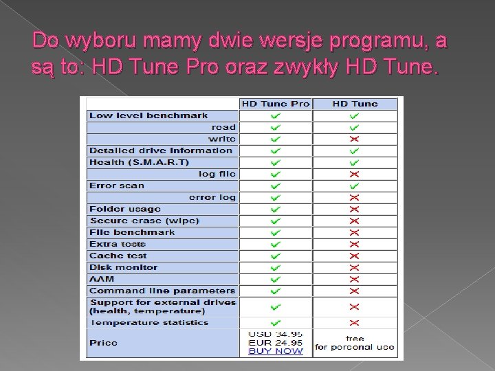 Do wyboru mamy dwie wersje programu, a są to: HD Tune Pro oraz zwykły