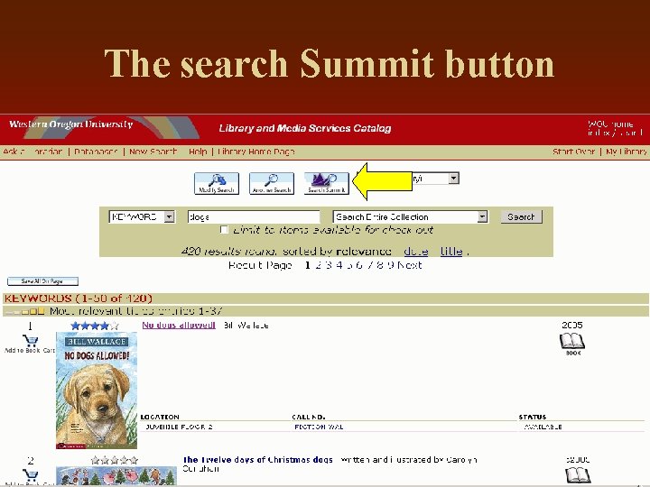 The search Summit button 