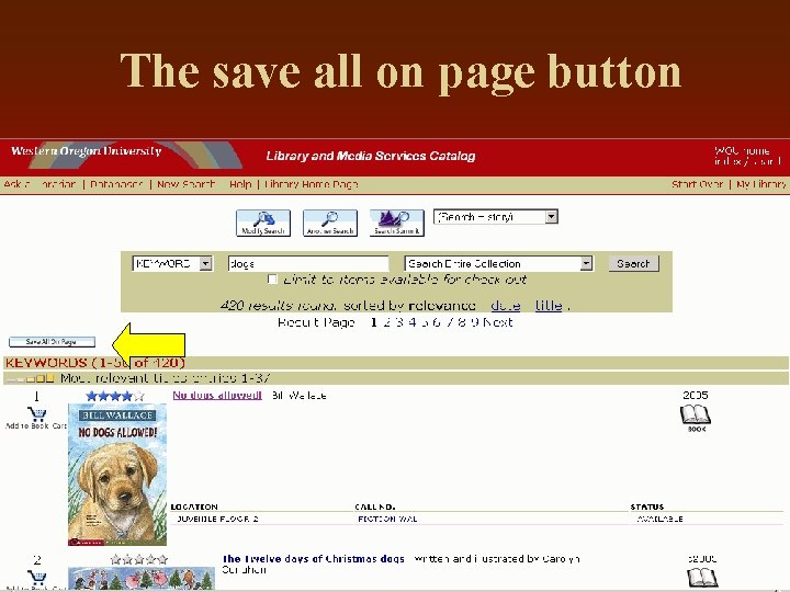 The save all on page button 