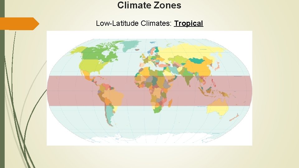 Climate Zones Low-Latitude Climates: Tropical 