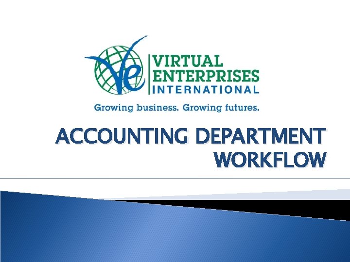 ACCOUNTING DEPARTMENT WORKFLOW 