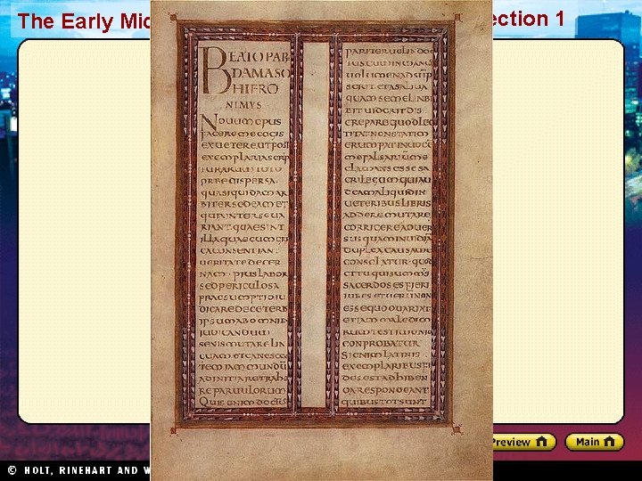 The Early Middle Ages Section 1 
