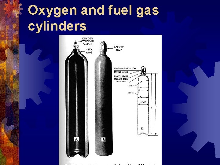 Oxygen and fuel gas cylinders 