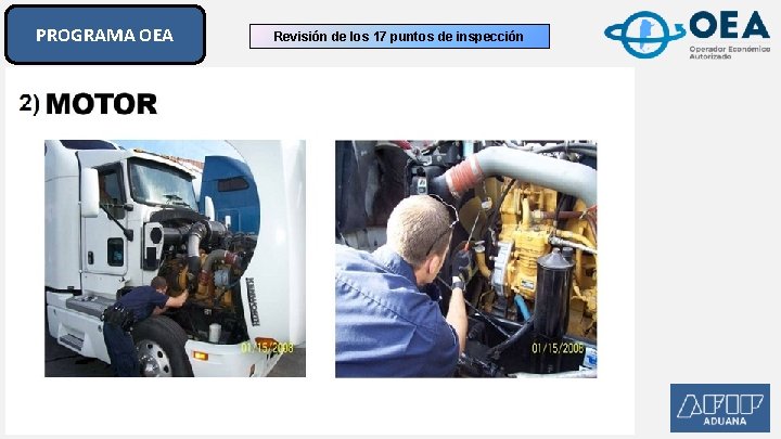 PROGRAMA OEA Revisión de los 17 puntos de inspección PROGRAMA OEA Revisión de los 17 puntos de inspección