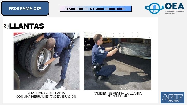 PROGRAMA OEA Revisión de los 17 puntos de inspección PROGRAMA OEA Revisión de los 17 puntos de inspección