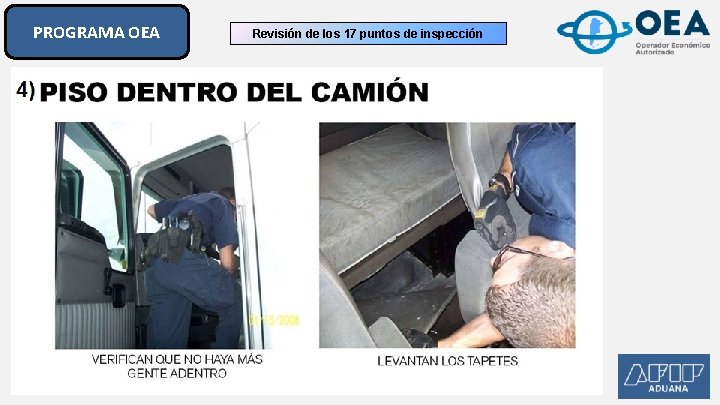 PROGRAMA OEA Revisión de los 17 puntos de inspección PROGRAMA OEA Revisión de los 17 puntos de inspección