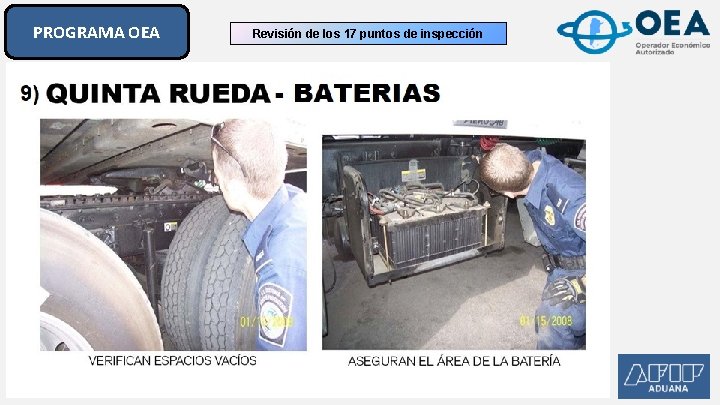 PROGRAMA OEA Revisión de los 17 puntos de inspección PROGRAMA OEA Revisión de los 17 puntos de inspección