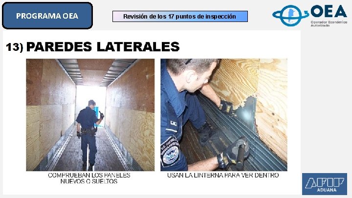 PROGRAMA OEA Revisión de los 17 puntos de inspección PROGRAMA OEA Revisión de los 17 puntos de inspección