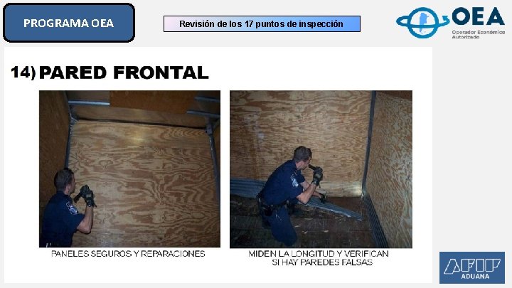 PROGRAMA OEA Revisión de los 17 puntos de inspección PROGRAMA OEA Revisión de los 17 puntos de inspección
