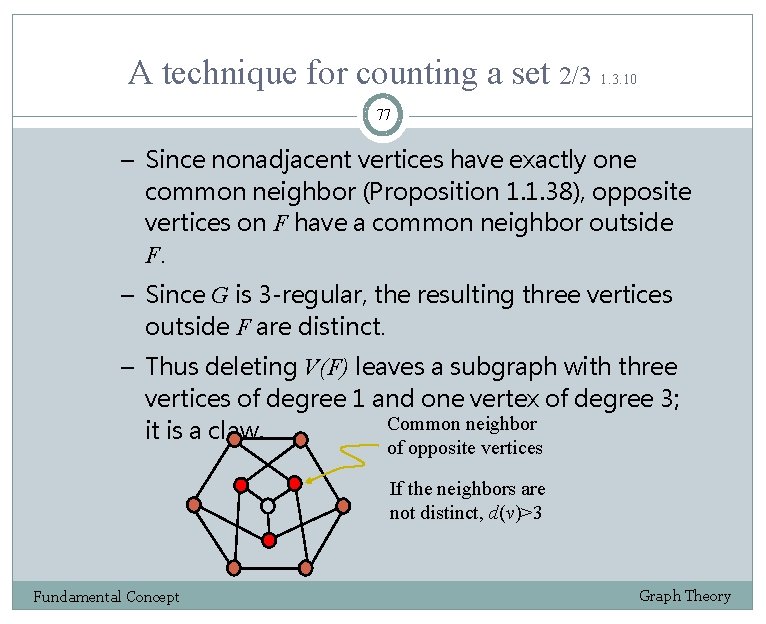 A technique for counting a set 2/3 1. 3. 10 77 – Since nonadjacent