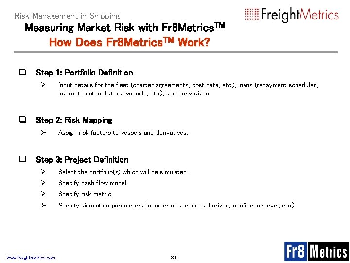 Risk Management in Shipping Measuring Market Risk with Fr 8 Metrics. TM How Does