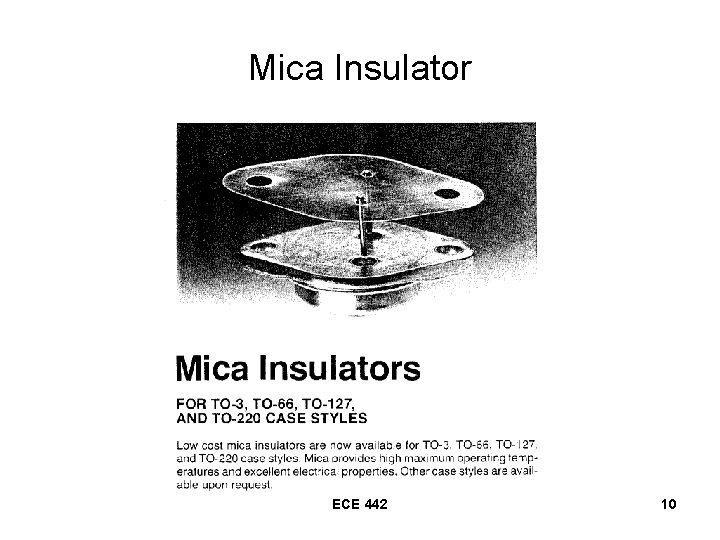 Mica Insulator ECE 442 10 