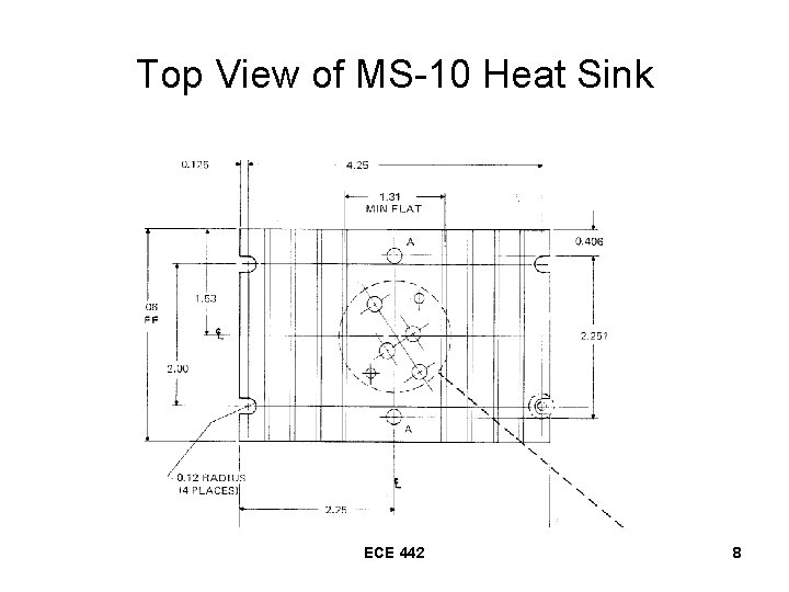 Top View of MS-10 Heat Sink ECE 442 8 