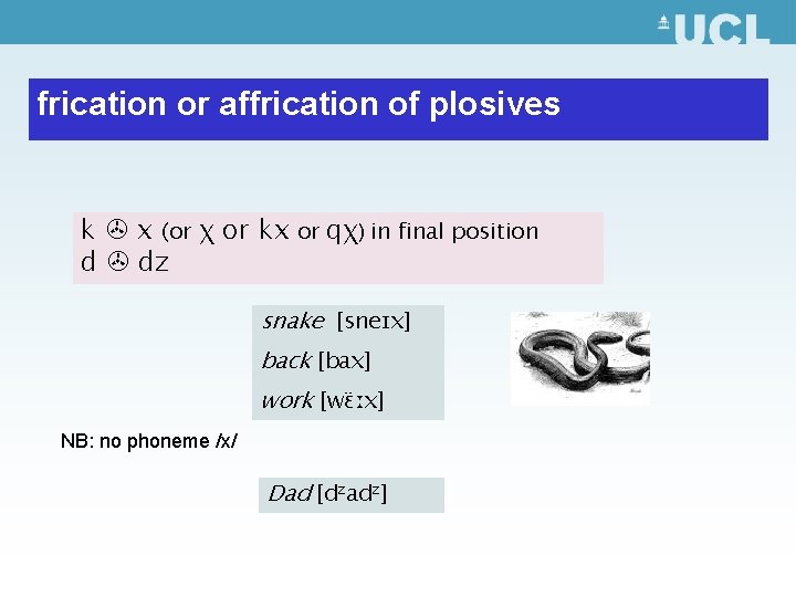 frication or affrication of plosives k x (or χ or kx or qχ) in