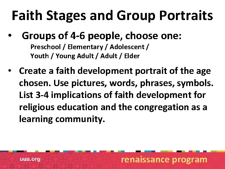 WELCOME Philosophy of Religious Education renaissance program Introductions