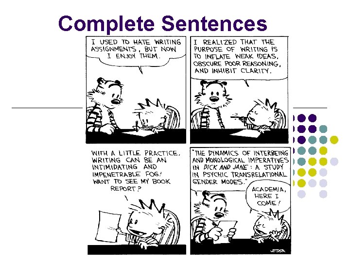 Complete Sentences 