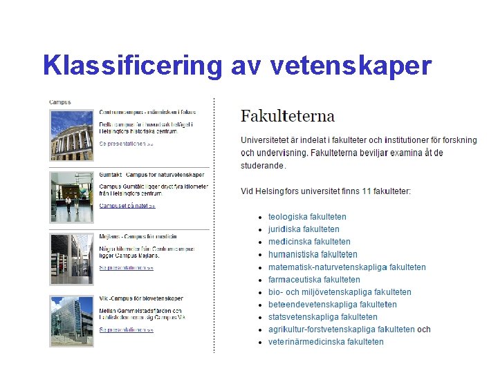 Klassificering av vetenskaper 