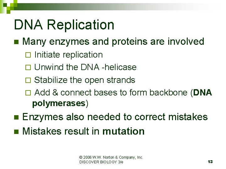 DNA Replication n Many enzymes and proteins are involved Initiate replication ¨ Unwind the DNA Replication n Many enzymes and proteins are involved Initiate replication ¨ Unwind the