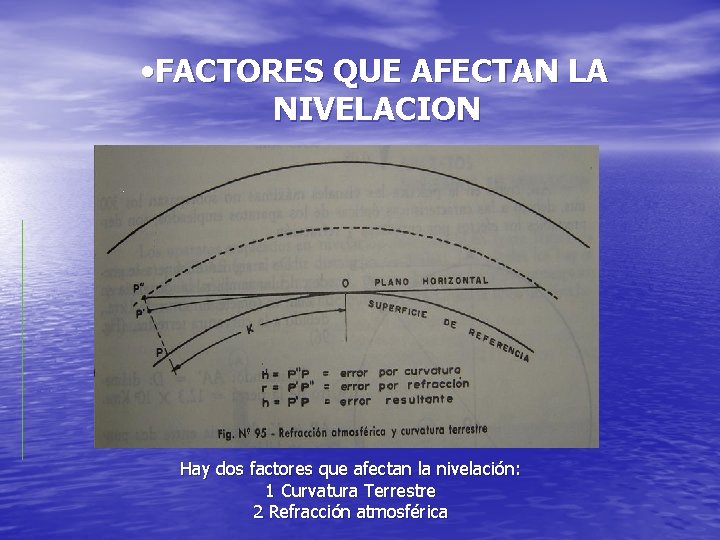 • FACTORES QUE AFECTAN LA NIVELACION Hay dos factores que afectan la nivelación: • FACTORES QUE AFECTAN LA NIVELACION Hay dos factores que afectan la nivelación: