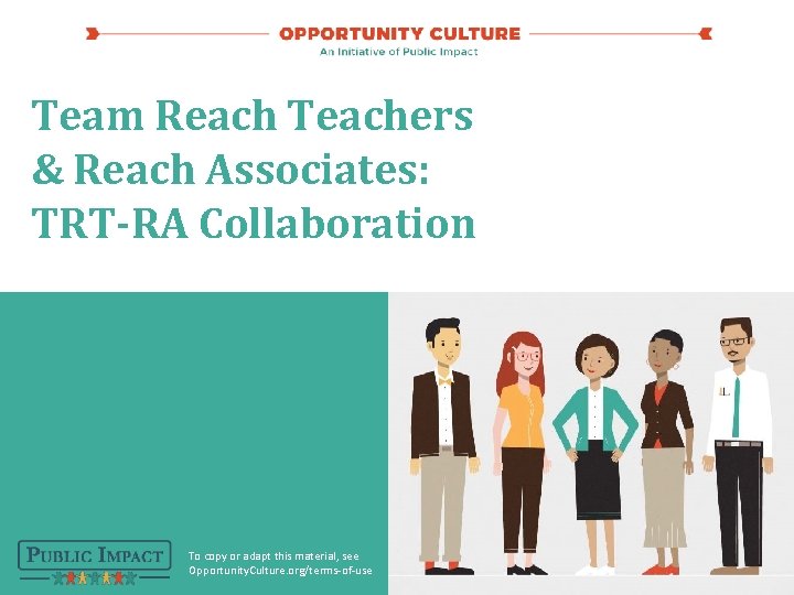 Team Reach Teachers & Reach Associates: TRT-RA Collaboration To copy or adapt this material,