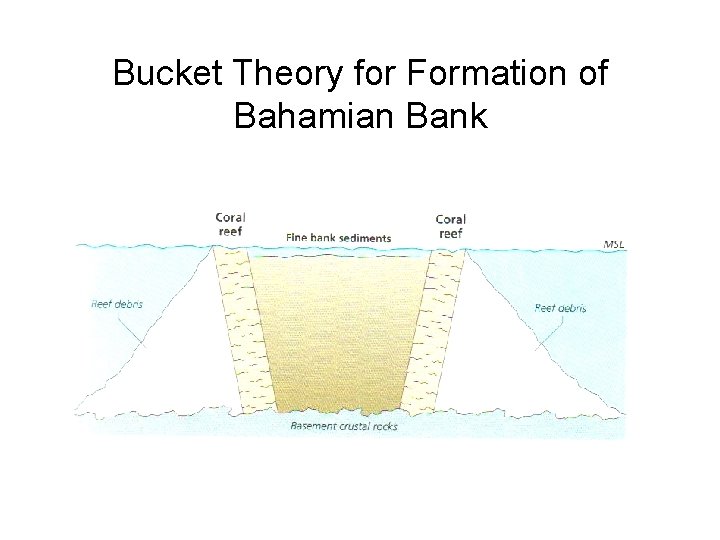 Bucket Theory for Formation of Bahamian Bank 