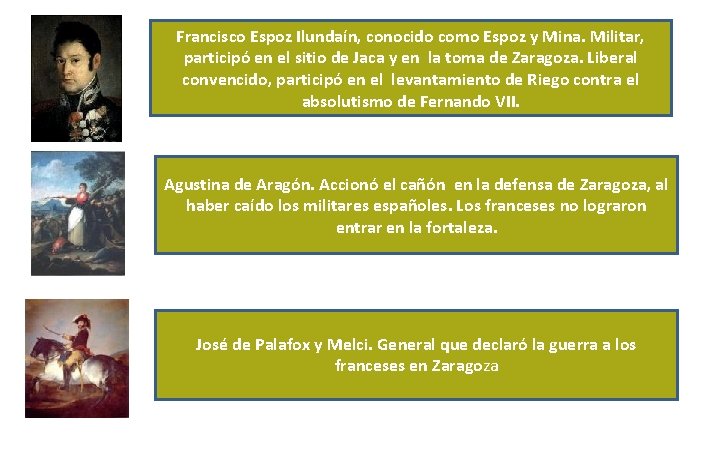 Francisco Espoz Ilundaín, conocido como Espoz y Mina. Militar, participó en el sitio de